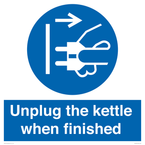 Unplug the kettle when finished